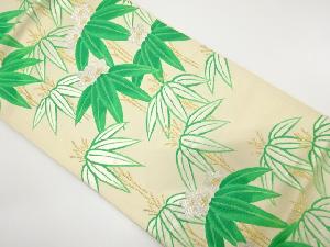 アンティーク　竹に桔梗模様織り出し袋帯（材料）